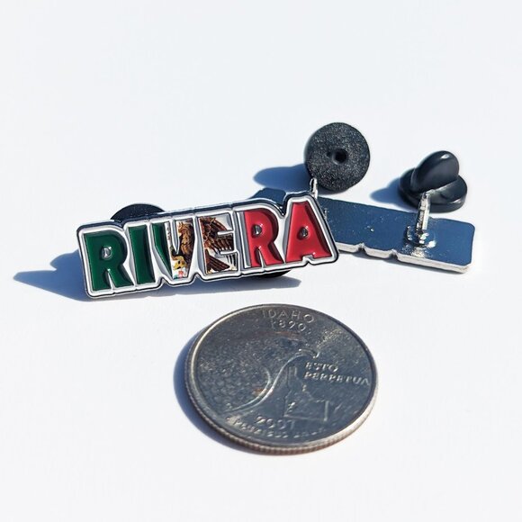 Pin Rivera Pin for Caps Clothing Enamel Badge Mexican Flag Pin Rivera Mex Flag - Picture 1 of 5